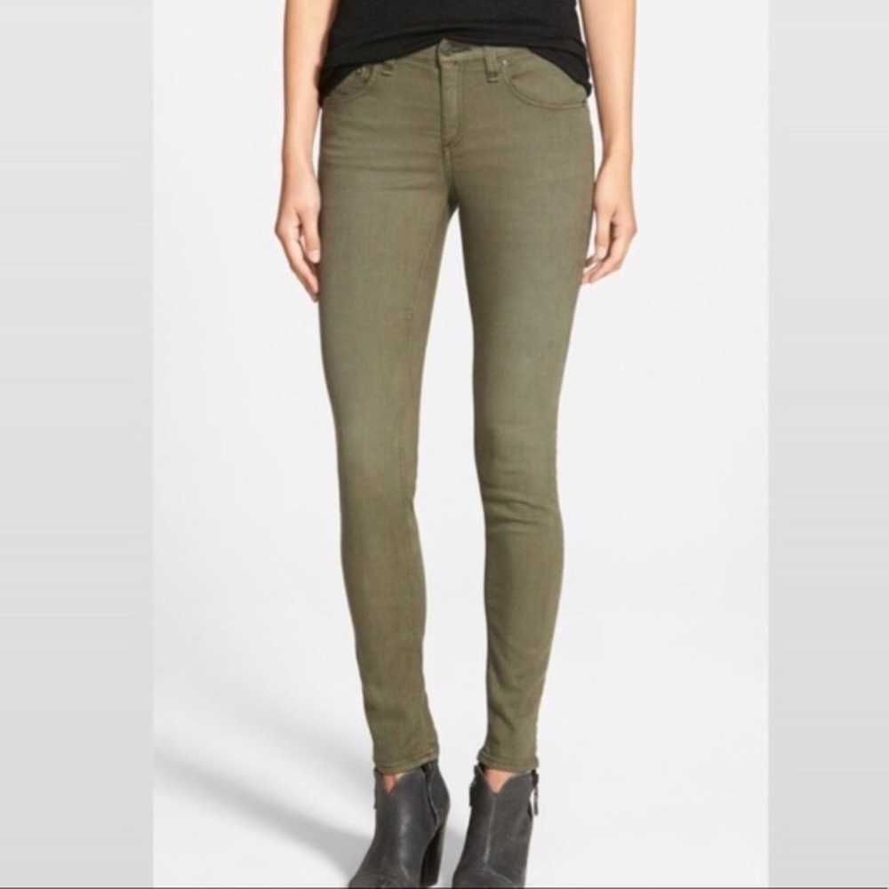 Rag & Bone Army Green Jegging Sz 26 NEW